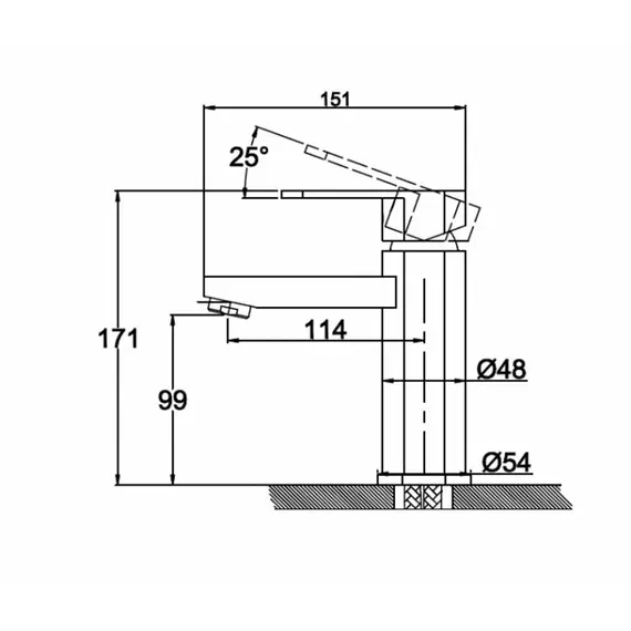 СМЕСИТЕЛЬ ДЛЯ РАКОВИНЫ KAISER SONAT 35 BLACK-MAT 34011-2
