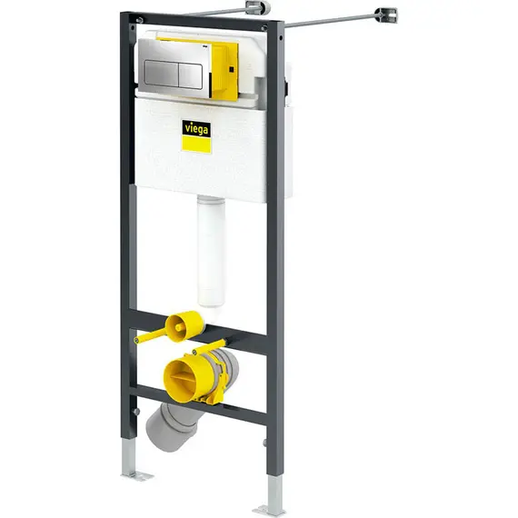 ИНСТАЛЛЯЦИЯ VIEGA PREVISTA DRY 8524.12 ДЛЯ ПОДВЕСНОГО УНИТАЗА, В КОМПЛЕКТЕ С КЛАВИШЕЙ СМЫВА ХРОМ, 792848