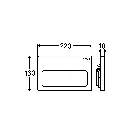 КНОПКА СМЫВА VIEGA VISIGN FOR LIFE 8601.1, ХРОМ ГЛЯНЦЕВАЯ, 773717