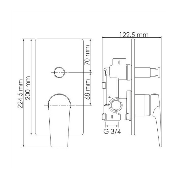 СМЕСИТЕЛЬ ДЛЯ ВАННЫ И ДУША WASSERKRAFT GLAN 6661