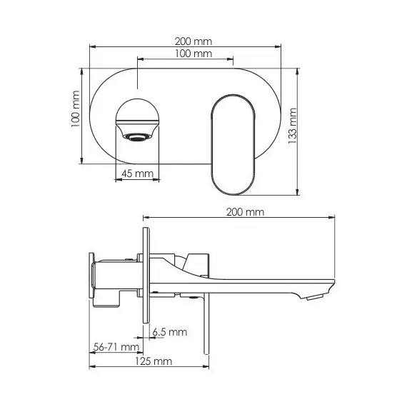 ВСТРАИВАЕМЫЙ СМЕСИТЕЛЬ ДЛЯ РАКОВИНЫ WASSERKRAFT ELBE 7430