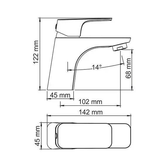 СМЕСИТЕЛЬ ДЛЯ УМЫВАЛЬНИКА WASSERKRAFT SALM 2703