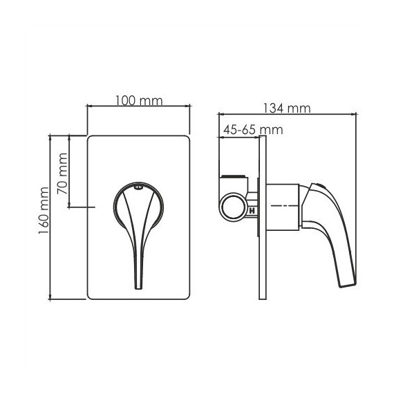 СМЕСИТЕЛЬ ДЛЯ ДУША WASSERKRAFT SAUER 7151