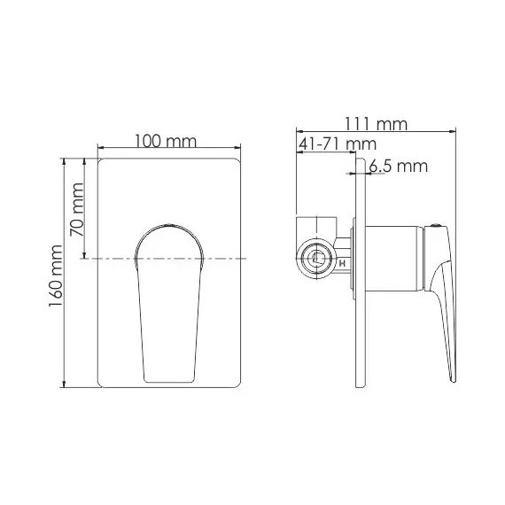 СМЕСИТЕЛЬ ДЛЯ ДУША WASSERKRAFT AISCH 5551