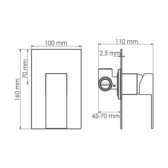 СМЕСИТЕЛЬ ДЛЯ ДУША WASSERKRAFT ABENS 2051