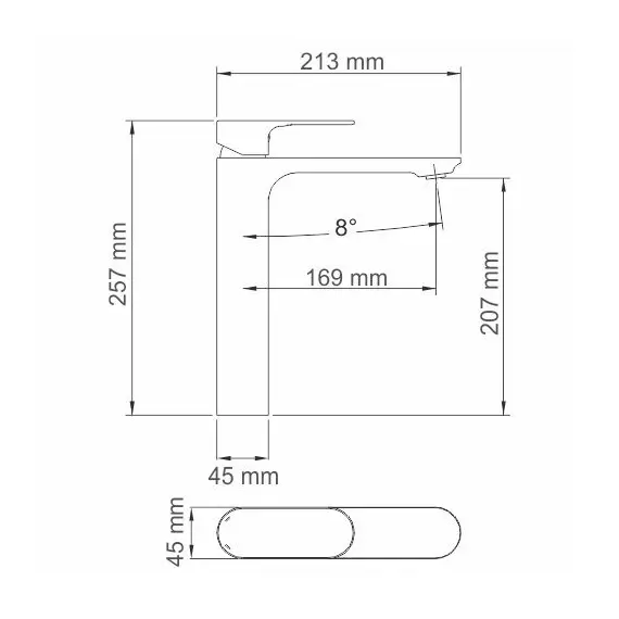 СМЕСИТЕЛЬ ДЛЯ УМЫВАЛЬНИКА WASSERKRAFT ELBE 7403H