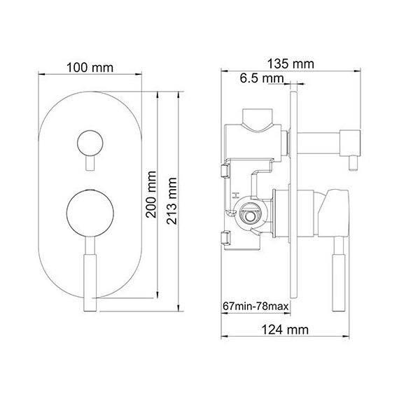 СМЕСИТЕЛЬ ДЛЯ ВАННЫ И ДУША WASSERKRAFT MAIN 4141