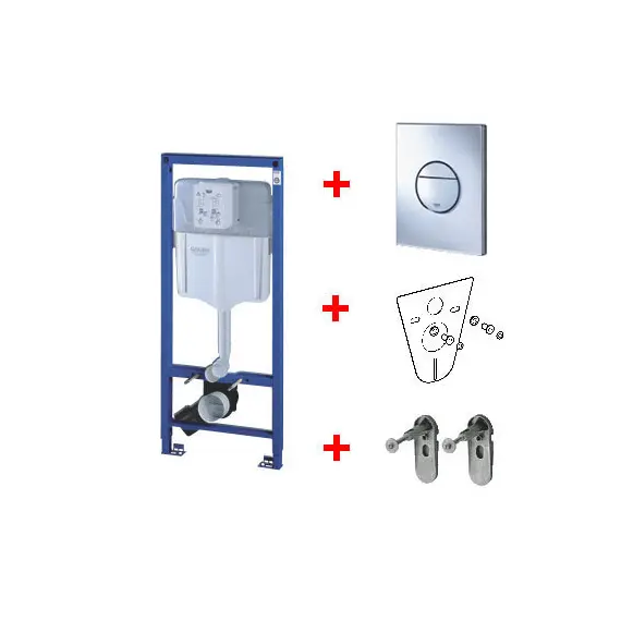 ИНСТАЛЛЯЦИЯ ДЛЯ УНИТАЗА GROHE RAPID SL 4V1 38813001, КЛАВИША СМЫВА ХРОМ