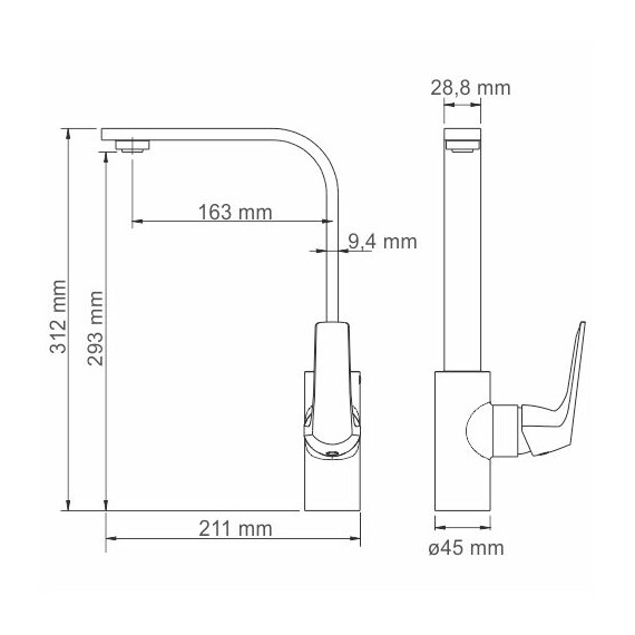 СМЕСИТЕЛЬ ДЛЯ КУХНИ WASSERKRAFT NEIME 1907