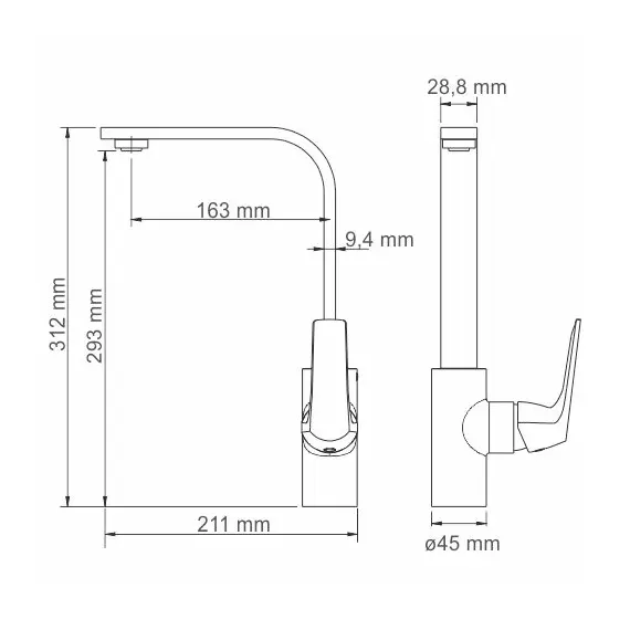 СМЕСИТЕЛЬ ДЛЯ КУХНИ WASSERKRAFT NEIME 1907