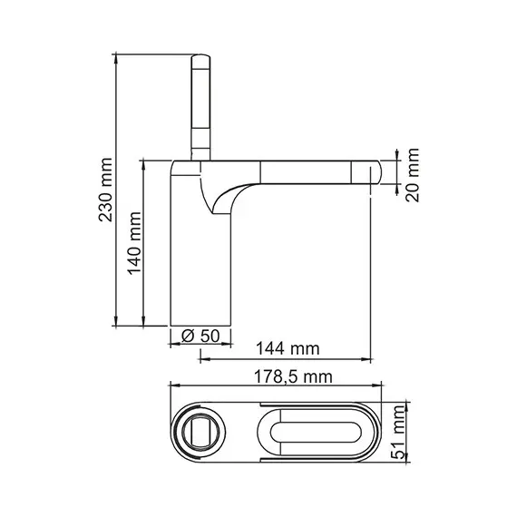 СМЕСИТЕЛЬ ДЛЯ УМЫВАЛЬНИКА WASSERKRAFT KAMMEL 1803