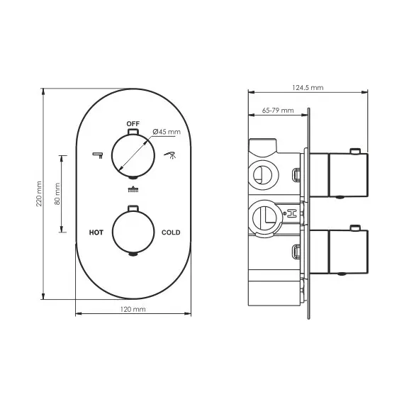 ТЕРМОСТАТИЧЕСКИЙ СМЕСИТЕЛЬ ДЛЯ ВАННЫ И ДУША WASSERKRAFT ELBE 7444