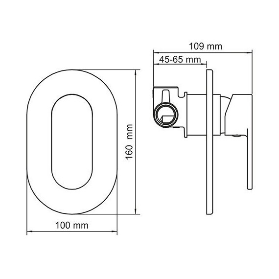СМЕСИТЕЛЬ ДЛЯ ДУША WASSERKRAFT ELBE 7451