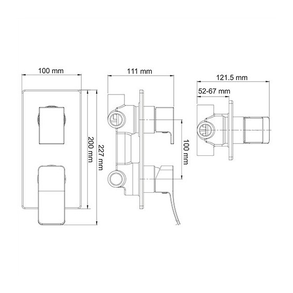 СМЕСИТЕЛЬ ДЛЯ ВАННЫ И ДУША WASSERKRAFT ALLER 10671