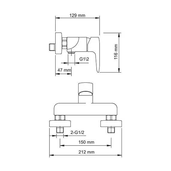 СМЕСИТЕЛЬ ДЛЯ ДУША WASSERKRAFT VILS 5602