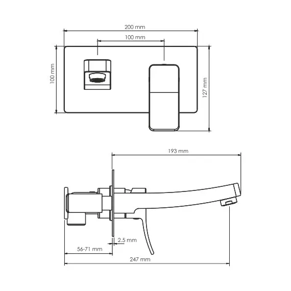 ВСТРАИВАЕМЫЙ СМЕСИТЕЛЬ ДЛЯ РАКОВИНЫ WASSERKRAFT ALLER 10630