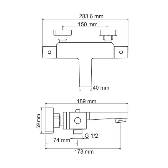 ТЕРМОСТАТИЧЕСКИЙ СМЕСИТЕЛЬ ДЛЯ ВАННЫ WASSERKRAFT ALME 1511 THERMO