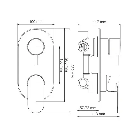 СМЕСИТЕЛЬ ДЛЯ ВАННЫ И ДУША WASSERKRAFT MINDEL 8571