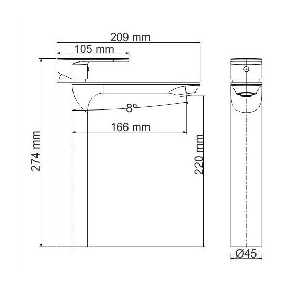 СМЕСИТЕЛЬ ДЛЯ УМЫВАЛЬНИКА WASSERKRAFT MINDEL 8503H