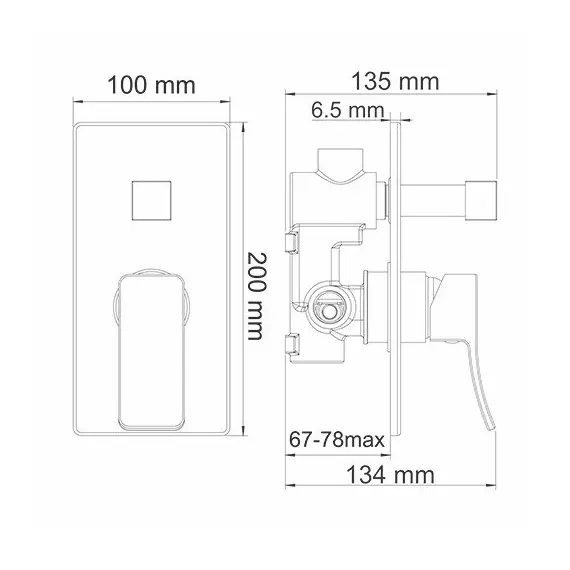 СМЕСИТЕЛЬ ДЛЯ ВАННЫ И ДУША WASSERKRAFT ALLER 10641WHITE