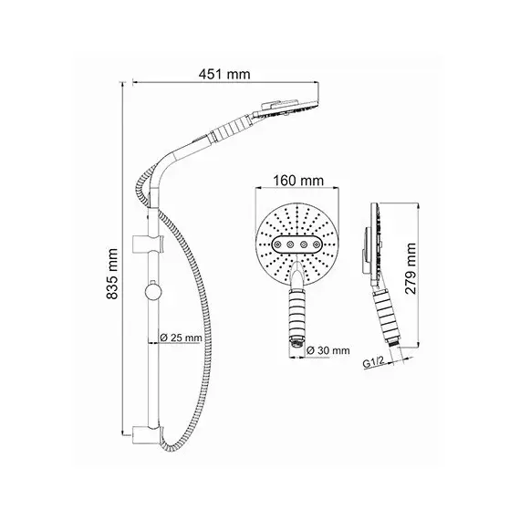 ДУШЕВОЙ КОМПЛЕКТ WASSERKRAFT A044