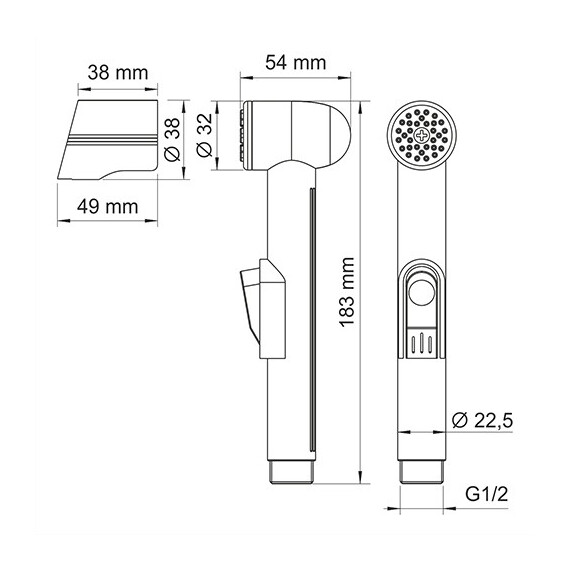 ГИГИЕНИЧЕСКАЯ ЛЕЙКА С ФИКСАТОРОМ WASSERKRAFT A092