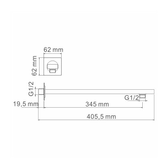 НАСТЕННЫЙ ВЕРХНИЙ ИЗЛИВ ДЛЯ ДУША WASSERKRAFT A110