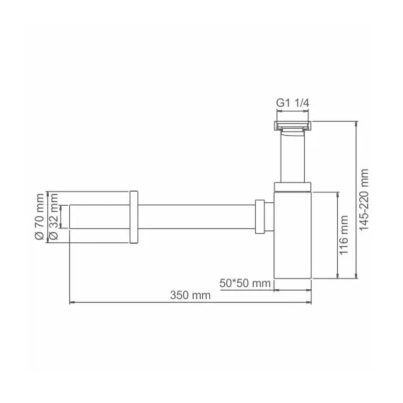 СИФОН ДЛЯ РАКОВИНЫ WASSERKRAFT A096