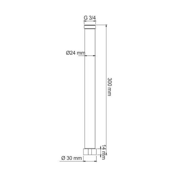 УДЛИНИТЕЛЬ ДЛЯ ДУШЕВОГО КОМПЛЕКТА WASSERKRAFT A132