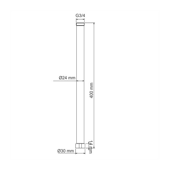 УДЛИНИТЕЛЬ ДЛЯ ДУШЕВОГО КОМПЛЕКТА WASSERKRAFT A210