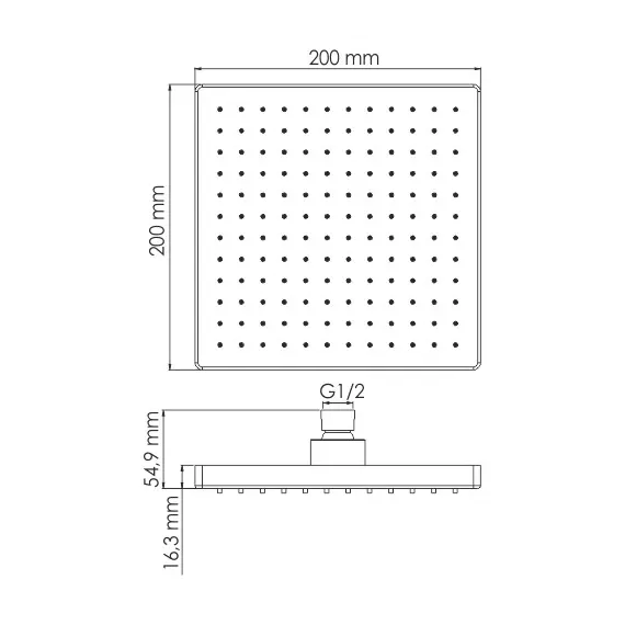 ВЕРХНЯЯ ДУШЕВАЯ НАСАДКА WASSERKRAFT A140