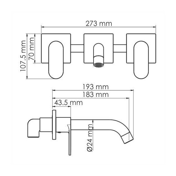 СМЕСИТЕЛЬ ДЛЯ УМЫВАЛЬНИКА WASSERKRAFT ELBE 7445