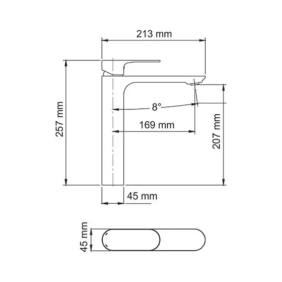 СМЕСИТЕЛЬ ДЛЯ УМЫВАЛЬНИКА WASSERKRAFT DINKEL 5803H
