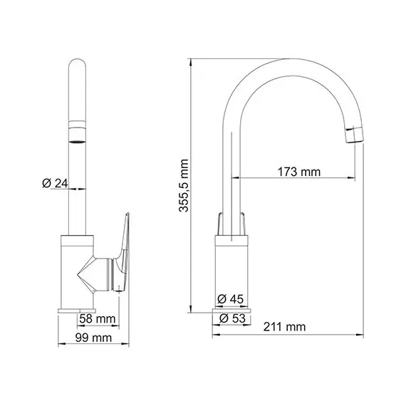 СМЕСИТЕЛЬ ДЛЯ КУХНИ WASSERKRAFT LOPAU 3207