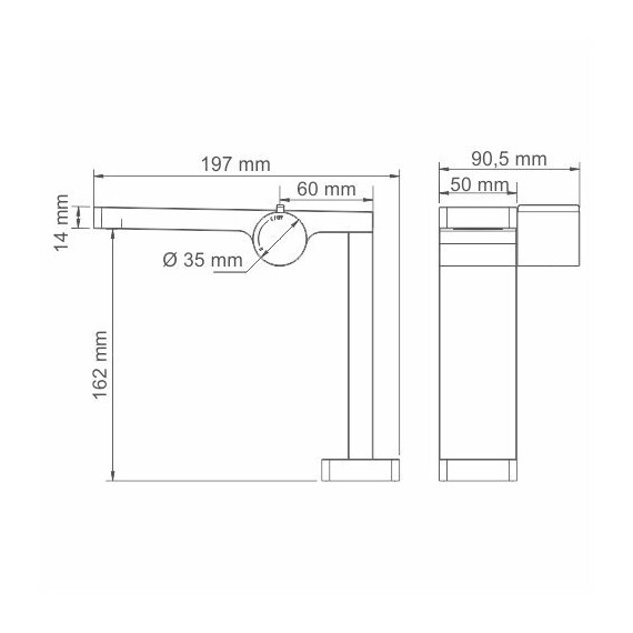 СМЕСИТЕЛЬ ДЛЯ УМЫВАЛЬНИКА WASSERKRAFT ALME 1510