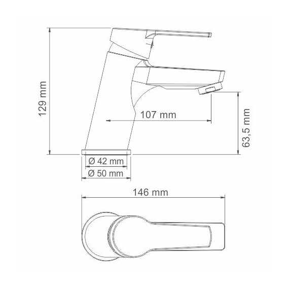 СМЕСИТЕЛЬ ДЛЯ УМЫВАЛЬНИКА WASSERKRAFT RHIN 4403