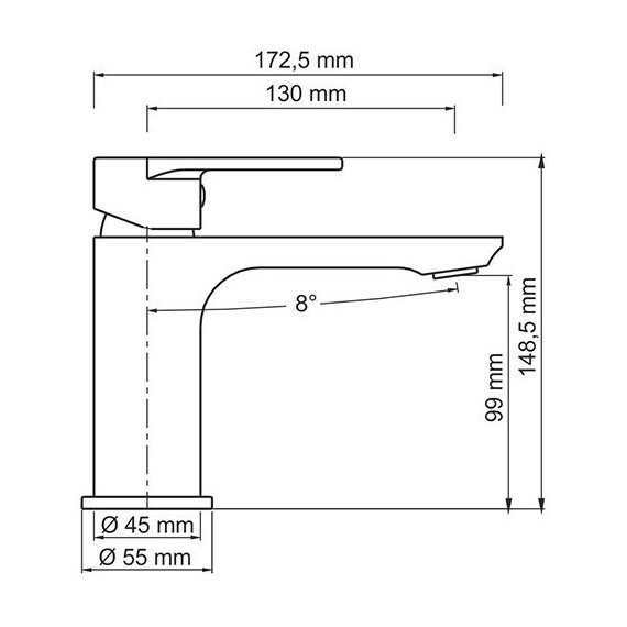 СМЕСИТЕЛЬ ДЛЯ УМЫВАЛЬНИКА WASSERKRAFT ELBE 7403