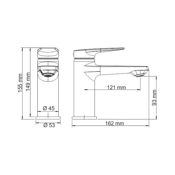СМЕСИТЕЛЬ ДЛЯ УМЫВАЛЬНИКА WASSERKRAFT GLAN 6603