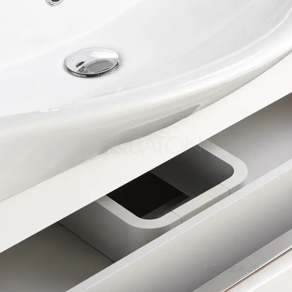 ТУМБА С РАКОВИНОЙ AQUATON КАПРИ 60 БЕЛЫЙ ГЛЯНЕЦ