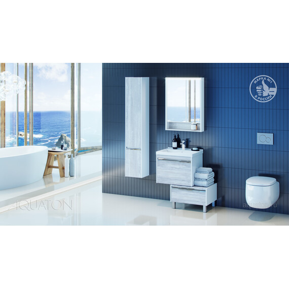 ТУМБА С РАКОВИНОЙ AQUATON КАПРИ 60 БЕТОН ПАЙН