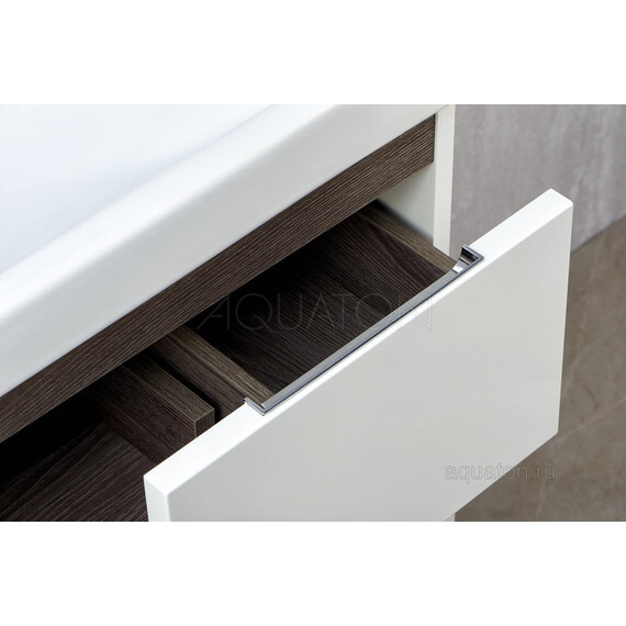 ТУМБА С РАКОВИНОЙ AQUATON РЕНЕ 60 БЕЛЫЙ, ГРЕЦКИЙ ОРЕХ