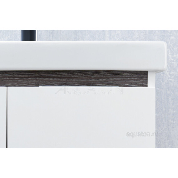 ТУМБА С РАКОВИНОЙ AQUATON РЕНЕ 60 БЕЛЫЙ, ГРЕЦКИЙ ОРЕХ