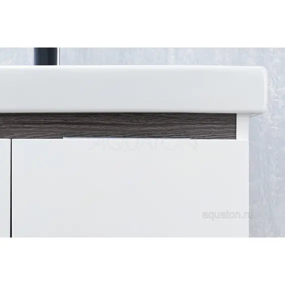 ТУМБА С РАКОВИНОЙ AQUATON РЕНЕ 60 БЕЛЫЙ, ГРЕЦКИЙ ОРЕХ