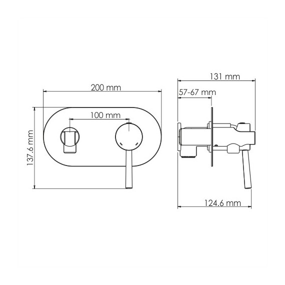 ВСТРАИВАЕМЫЙ СМЕСИТЕЛЬ ДЛЯ ДУША С ГИГИЕНИЧЕСКОЙ ЛЕЙКОЙ WASSERKRAFT MAIN 4138
