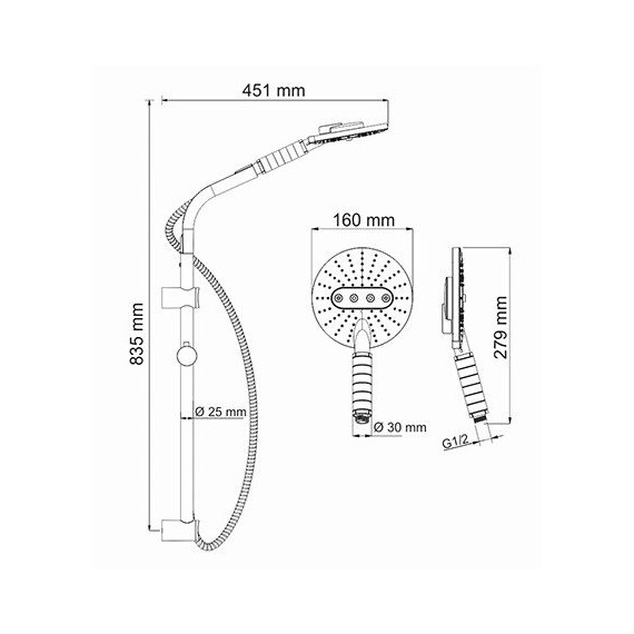 ДУШЕВОЙ КОМПЛЕКТ WASSERKRAFT A044
