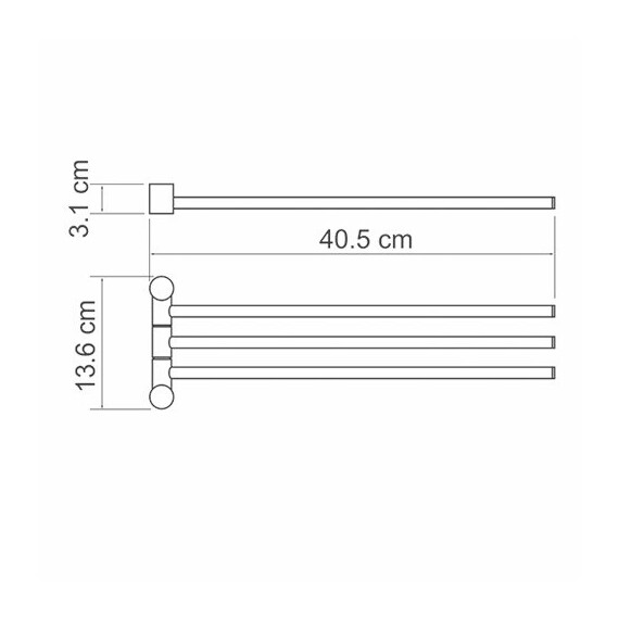 ДЕРЖАТЕЛЬ ПОЛОТЕНЕЦ ТРОЙНОЙ WASSERKRAFT K-1933