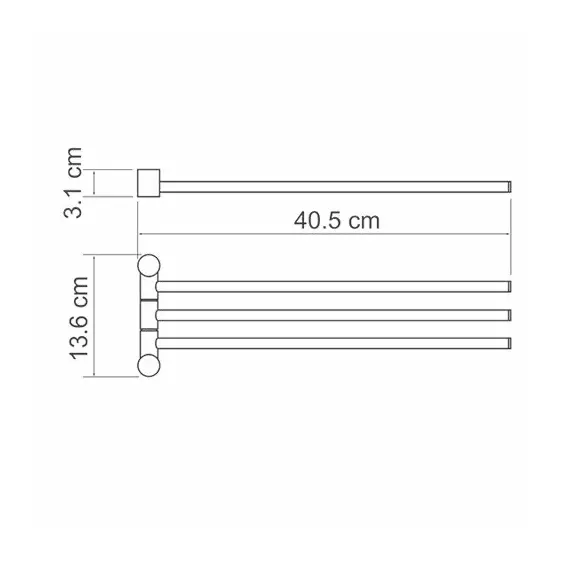 ДЕРЖАТЕЛЬ ПОЛОТЕНЕЦ ТРОЙНОЙ WASSERKRAFT K-1933