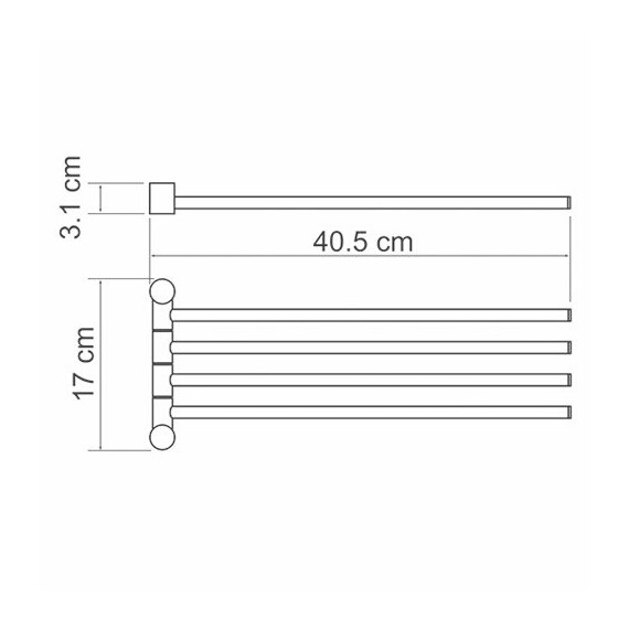 ДЕРЖАТЕЛЬ ПОЛОТЕНЕЦ ЧЕТВЕРНОЙ WASSERKRAFT K-1034
