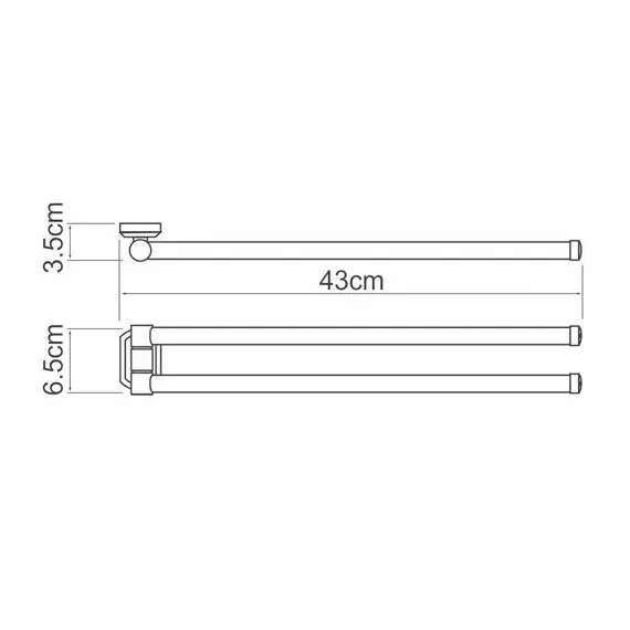 ДЕРЖАТЕЛЬ ПОЛОТЕНЕЦ ДВОЙНОЙ WASSERKRAFT ODER K-3031