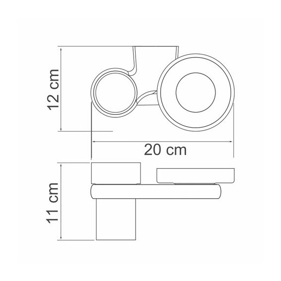 ДЕРЖАТЕЛЬ СТАКАНА И МЫЛЬНИЦЫ WASSERKRAFT BERKEL K-6826